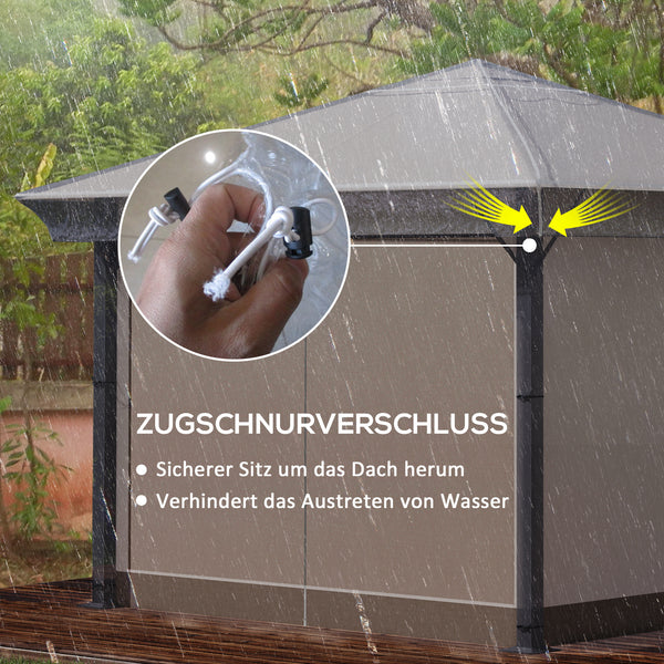 Pavillon Abdeckung wasserdicht windfest für Garten 300x300x80cm
