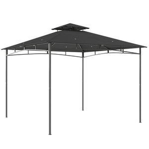 Pavillon wasserabweisend winterfest mit Doppeldach 3x3m dunkelgrau