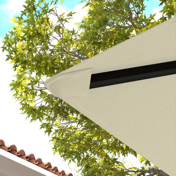 Pavillon Ersatzdach für Garten wasserdicht 3x3m cremeweiss