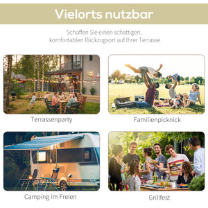 Pavillon mit klappbarem Dach wetterfest 3x2,5m cremeweiss
