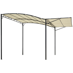 Pavillon mit klappbarem Dach wetterfest 3x2,5m cremeweiss