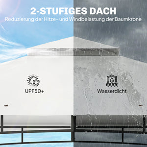 Pavillon wasserabweisend mit Moskitonetz 3x3,6m schwarz