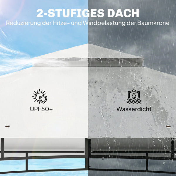 Pavillon wasserabweisend mit Moskitonetz 3x3,6m schwarz
