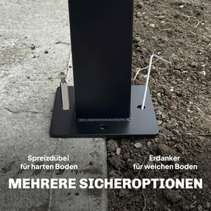 Pavillon wasserabweisend mit Moskitonetz 3x3,6m schwarz