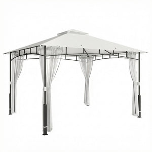 Pavillon wasserabweisend mit Moskitonetz 3x3,6m schwarz