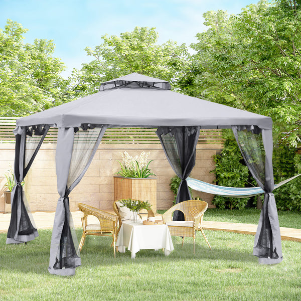 Pavillon wasserdicht stabil winterfest mit Moskitonetz für Garten
