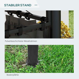 Pavillon Partyzelt für Garten 3x3m dunkelgrau