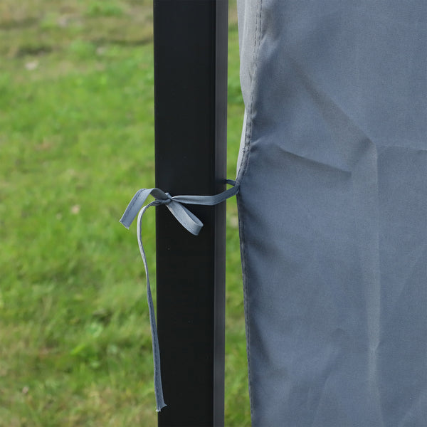 Pavillon mit Polycarbonatdach Vorhänge und Fliegennetz 3x3m