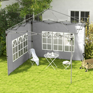 Pavillon Seitenteile wasserdicht mit Fenster 2er Set 3x3m + 3x4m