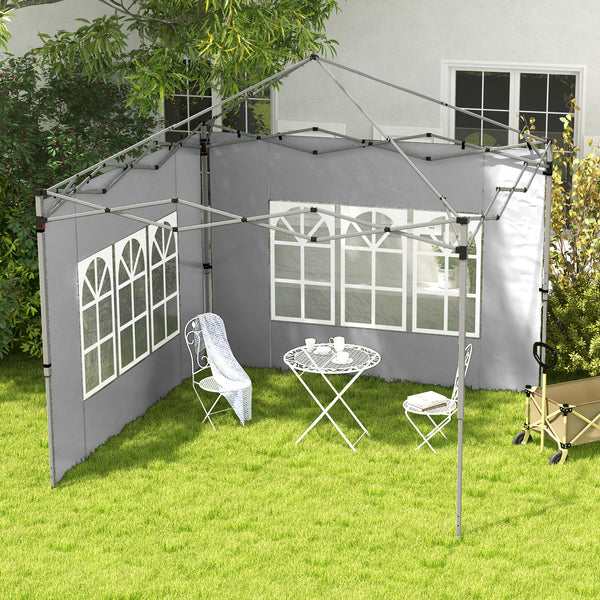 Pavillon Seitenteile wasserdicht mit Fenster 2er Set 3x3m + 3x4m
