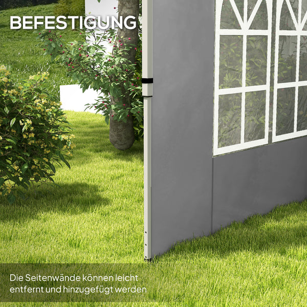 Pavillon Seitenteile wasserdicht mit Fenster 2er Set 3x3m + 3x4m
