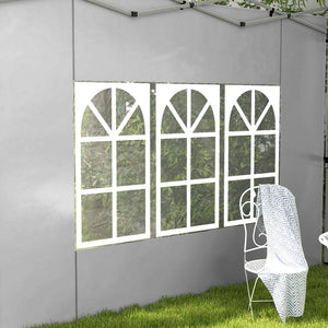 Pavillon Seitenteile wasserdicht mit Fenster 2er Set 3x3m + 3x4m