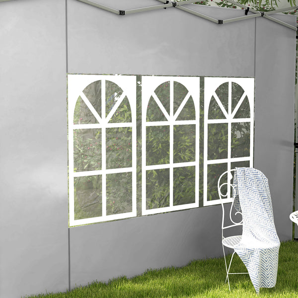 Pavillon Seitenteile wasserdicht mit Fenster 2er Set 3x3m + 3x4m