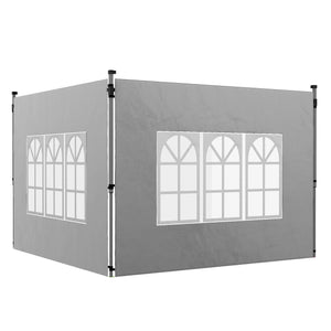 Pavillon Seitenteile wasserdicht mit Fenster 2er Set 3x3m + 3x4m