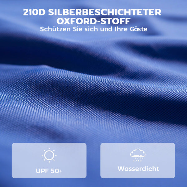 Pavillon Seitenteile Set mit Reissverschluss 3x3m dunkelblau