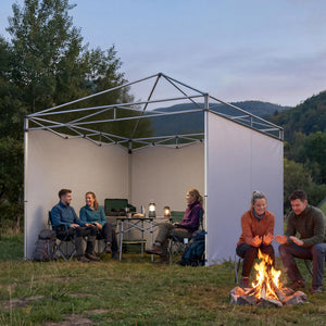 Pavillon Seitenteile Set mit Reissverschluss 3x3m dunkelblau