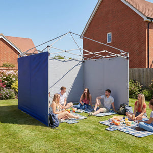 Pavillon Seitenteile Set mit Reissverschluss 3x3m dunkelblau
