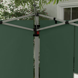 Pavillon Seitenteile wasserdicht mit Fenster 2er Set 3x3 + 3x4m grün