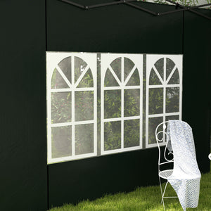 Pavillon Seitenwände wasserdicht mit Fenster 3x3 + 3x6m grün