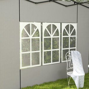 Seitenwände mit Fenster für Pavillon wasserdicht 3x3 + 3x6m weiss