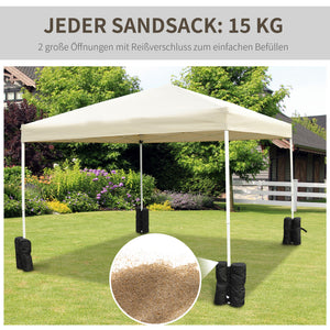 Pavillon Standfuss 4er-Set robust Schwarz