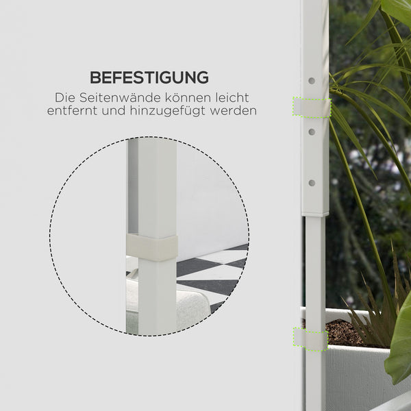 Pavillon Vorhänge mit Fenster und Tür 2 Stück für 3x3m weiss