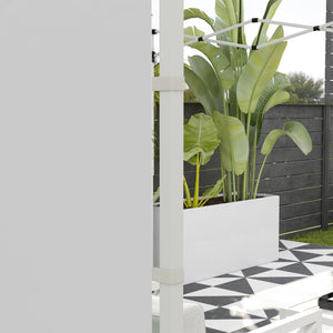 Pavillon Vorhänge mit Fenster und Tür 2 Stück für 3x3m weiss