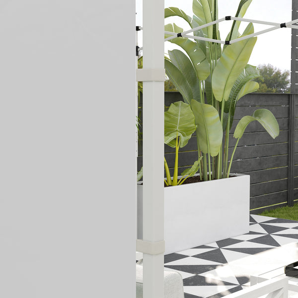 Pavillon Vorhänge mit Fenster und Tür 2 Stück für 3x3m weiss