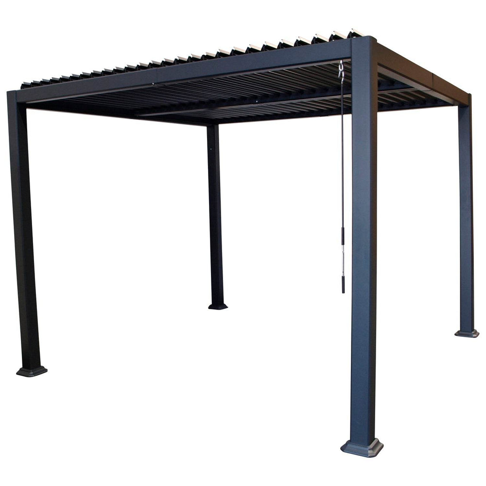 Gartenpavillon Baracoa 3x3m Alu dunkelgrau