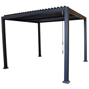 Gartenpavillon Baracoa 3x3m Alu dunkelgrau