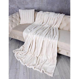 FELLDECKE NERZ WEISS KUSCHELDECKE WEBPELZ PLAID FELLIMITAT 160X200CM