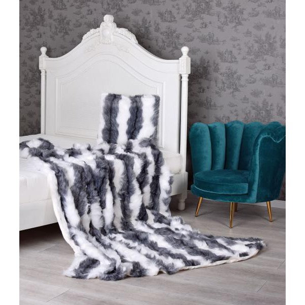 WEBPELZDECKE "WINTERFELL" SHAGGY SOFADECKE
