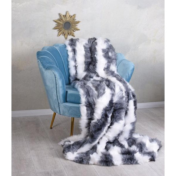 WEBPELZDECKE "WINTERFELL" SHAGGY SOFADECKE
