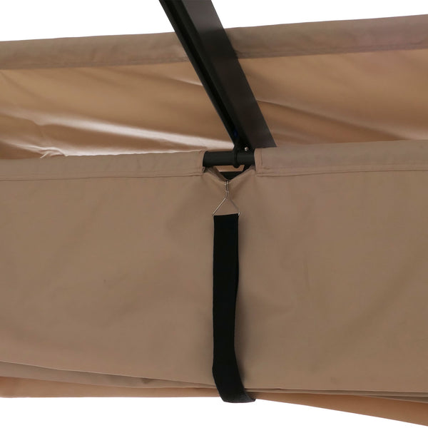 Aluminium Pergola 3x3m mit Schiebedach UV50+ Creme-Beige