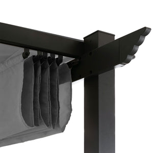 Aluminium Pergola 3x3m mit Schiebedach UV50+ Grau Stabil