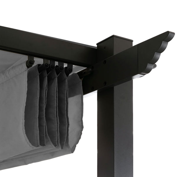 Aluminium Pergola 3x3m mit Schiebedach UV50+ Grau Stabil