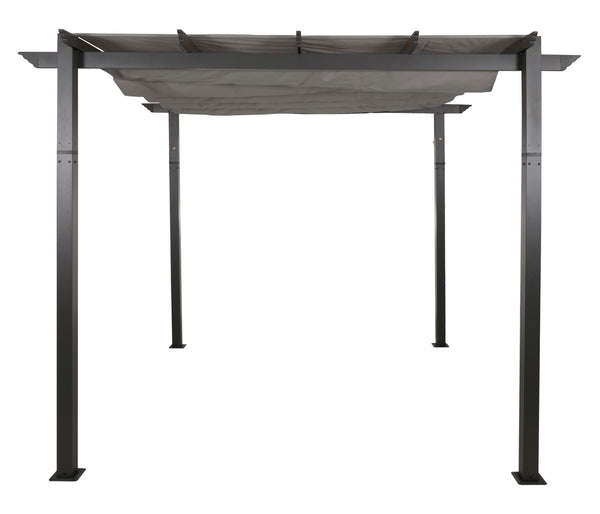 Aluminium Pergola 3x3m mit Schiebedach UV50+ Grau Stabil