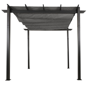 Aluminium Pergola 3x3m mit Schiebedach UV50+ Grau Stabil