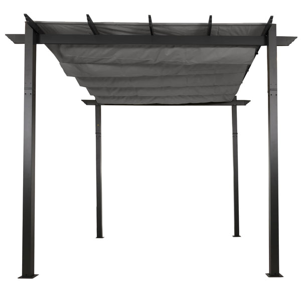 Aluminium Pergola 3x3m mit Schiebedach UV50+ Grau Stabil