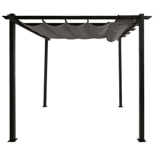 Aluminium Pergola 3x3m mit Schiebedach UV50+ Grau Stabil