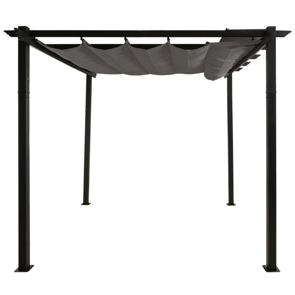 Aluminium Pergola 3x3m mit Schiebedach UV50+ Grau Stabil