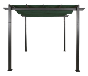Aluminium Pergola 3x3m Grün mit Schiebedach UV50+ für Garten