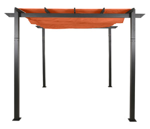 Aluminium Pergola 3x3m mit Schiebedach UV50+ terrakotta