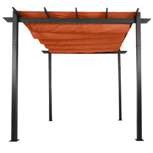 Aluminium Pergola 3x3m mit Schiebedach UV50+ terrakotta