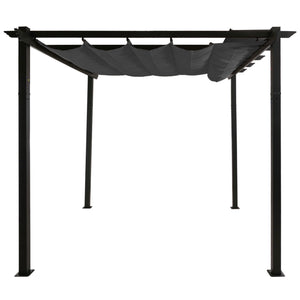 Aluminium Pergola 3x4m Anthrazit mit Schiebedach UV50+ Stabil