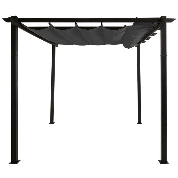 Aluminium Pergola 3x4m Anthrazit mit Schiebedach UV50+ Stabil