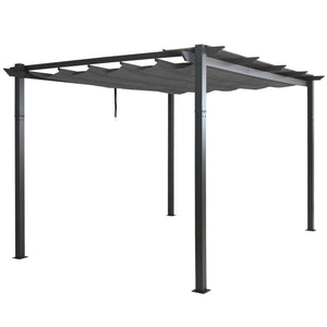 Aluminium Pergola 3x4m Anthrazit mit Schiebedach UV50+ Stabil