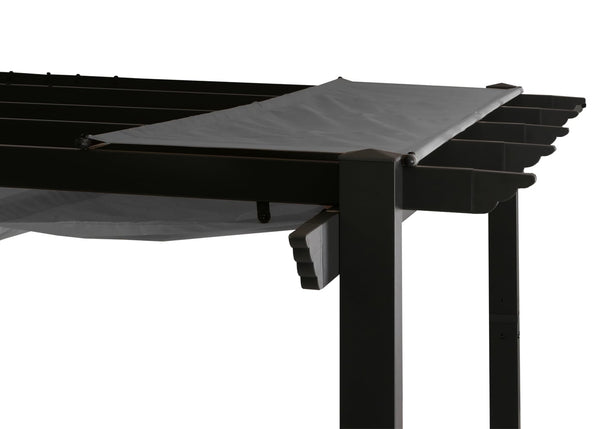 Aluminium Pergola 3x4m Grau mit Schiebedach und UV50+ Schutz