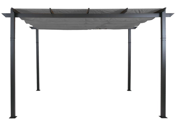 Aluminium Pergola 3x4m Grau mit Schiebedach und UV50+ Schutz