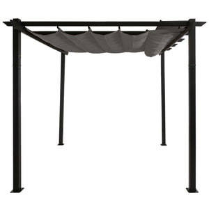 Aluminium Pergola 3x4m Grau mit Schiebedach und UV50+ Schutz